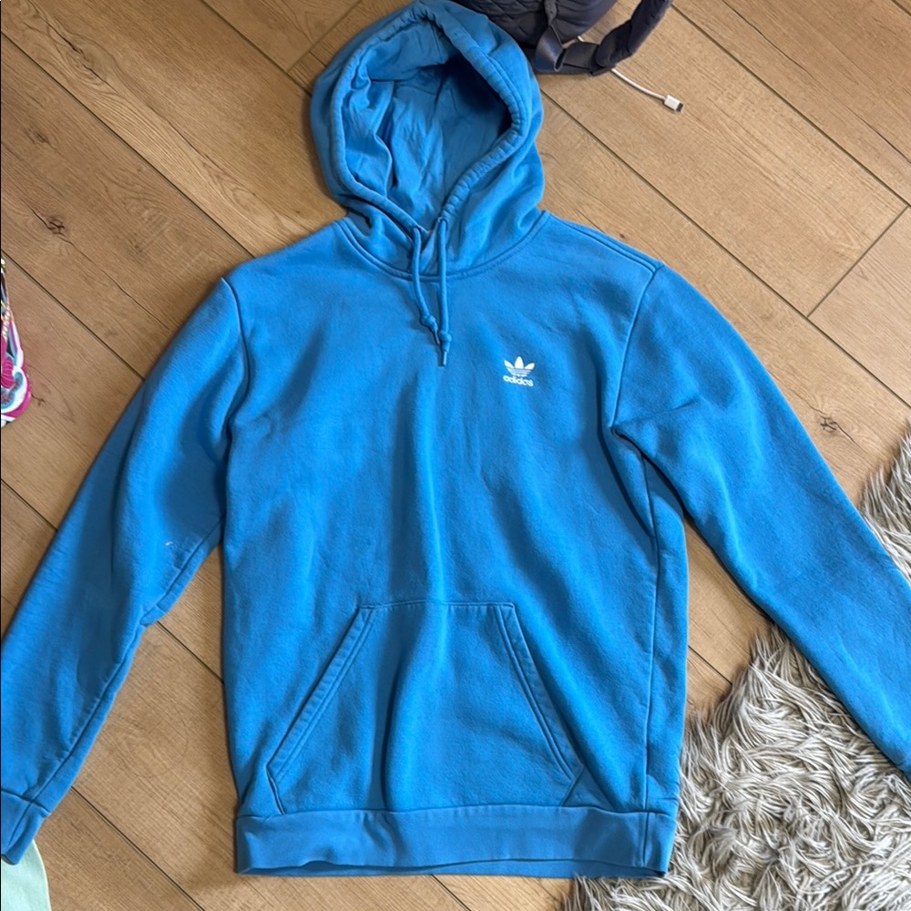 Adidas Blue Sweatshirt Classic Hoodie Design